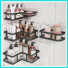 Shower Caddy Corner with Soap Holder, No Drilling Shower Shelves-Rustproof, A...
