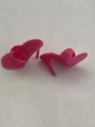 Vintage Barbie Doll Pink High Heel Slip On Shoes Philippines (A349)