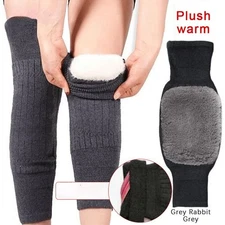 Warm Winter Knee Pads, Thick Plush Thermal Knee Warmers, Anti-Slip Unisex Pads