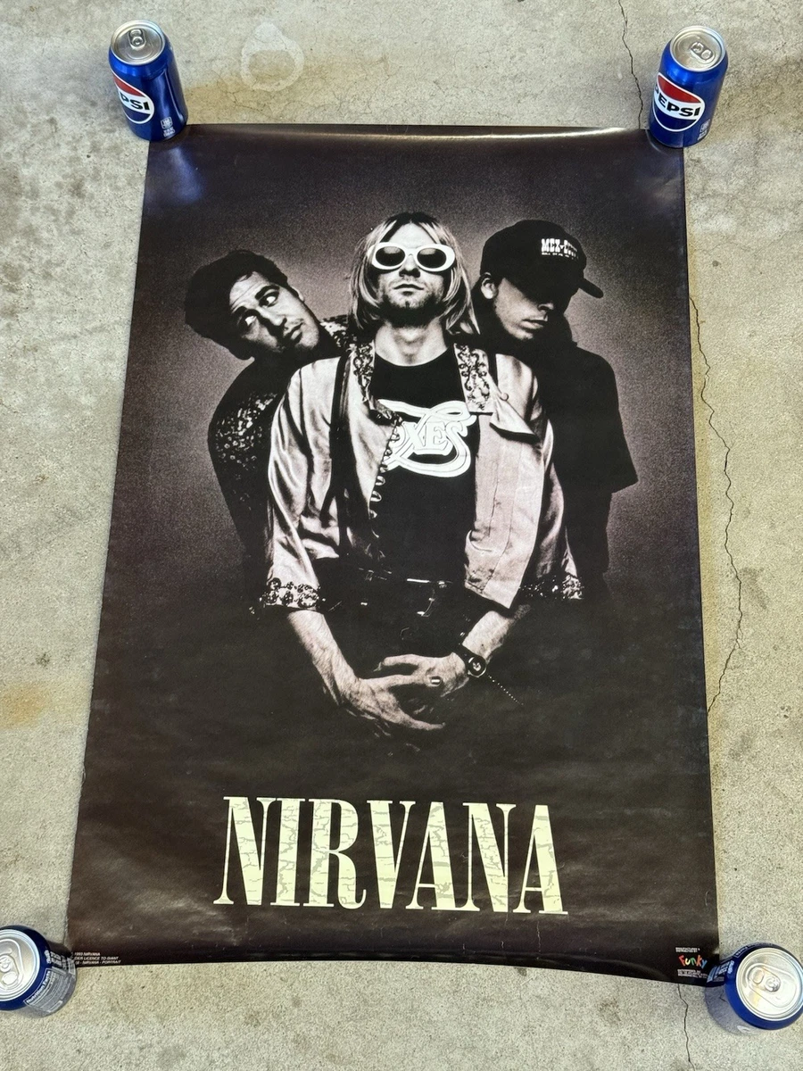  COBAIN ポスター vintage Nirvana NIRVANA KURT COBAIN SMILEY FACE POSTER NEW 24x36 FREE SHIPPING | eBay
