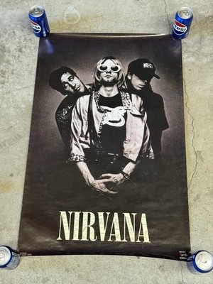  COBAIN ポスター vintage Nirvana Vintage 1993 Nirvana Portrait Poster Funky Enterprises Kurt Cobain
