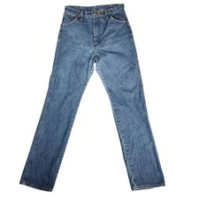 Vintage Wrangler Women's 13X34 Blue Denim Jeans Straight Leg Classic Fit 13MWZG