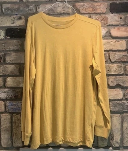 Men’s long sleeved Mustard Colored shirt NWOT size large - product listing photo