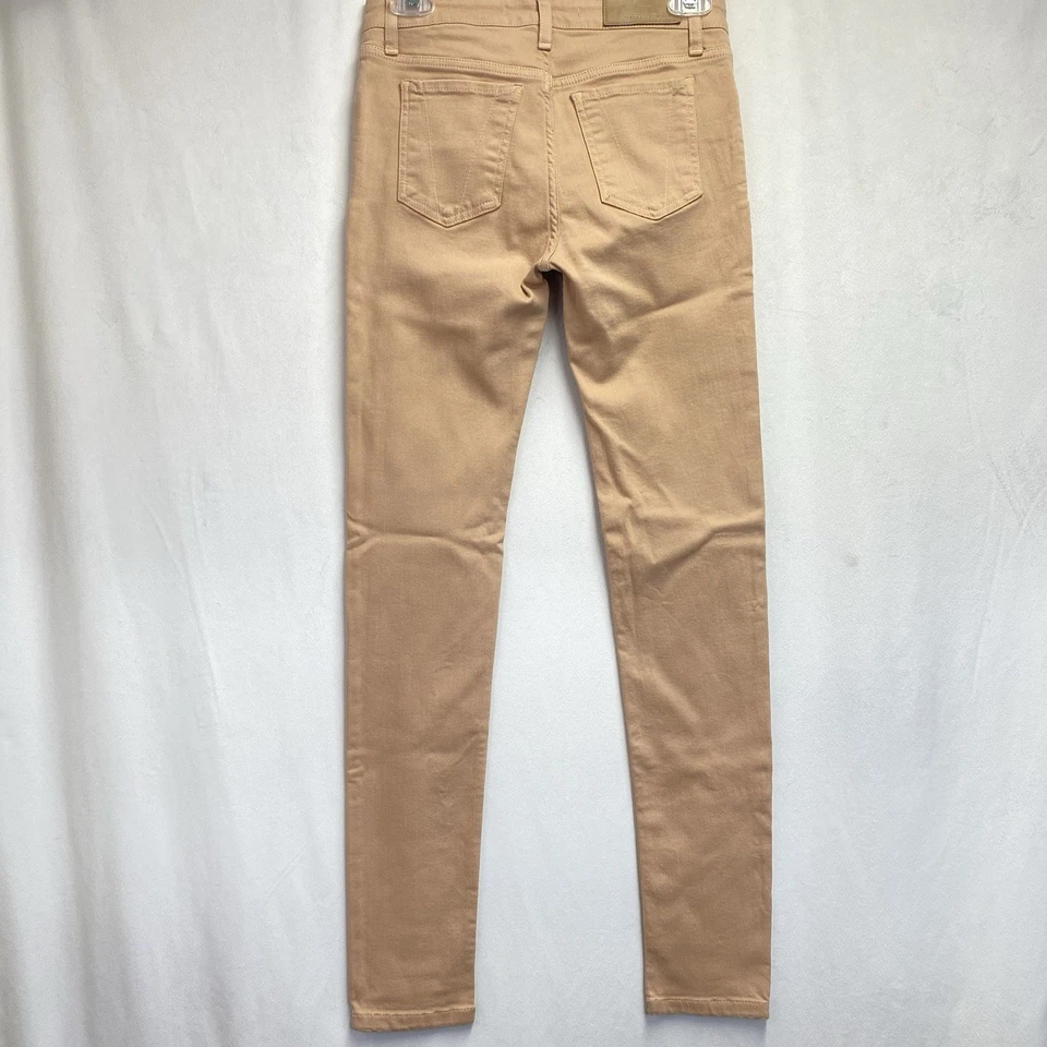 Pantalones de mezclilla Victoria Beckham tiro bajo pierna ajustada mujer talla 24 salmón elástico Foto 2 de 4
