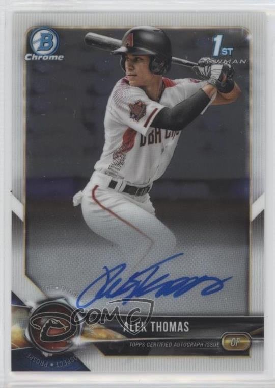 2018 Bowman Draft Chrome Draft Pick Auto Alek Thomas #CDA-AT Auto 07f1