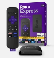 Roku Express HD Streaming Device with High-Speed HDMI Cable Open Box