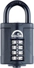 Squire Combination Padlock 4 pin/code wheel with 20mm shackle and push button