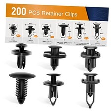 Universal Plastic Fender Clips,200 Pcs Push Bumper Fastener 200Pcs Rivet Clips