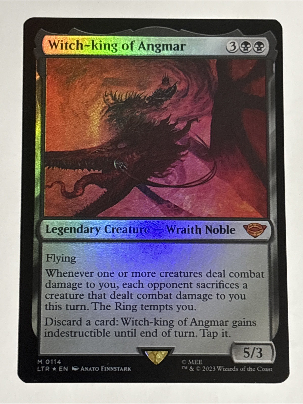 MTG Lord of the Rings Witch-king of Angmar Foil 0114 NM Mythic