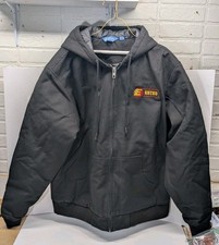 XLT TALL Threads Uniform Hooded Black Duck Jacket Canvas Quilted Insulated ESTES