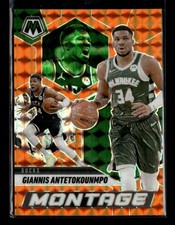 Giannis Antetokounmpo 2024-25 Panini Mosaic Basketball Orange 32/49 Montage[jm93