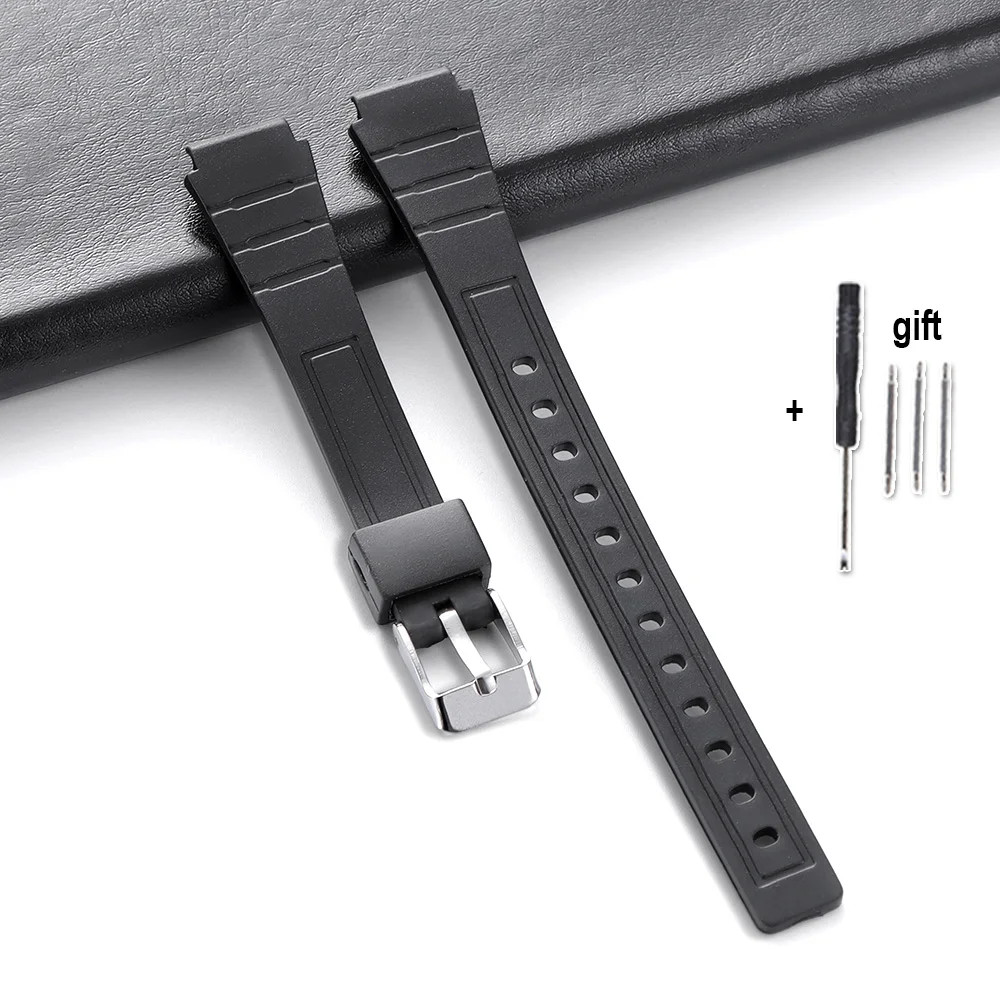 Waterproof Silicone 12/14/16/18/20/22mm Black Rubber Straps 