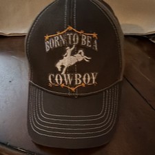 Brown Born To Be A Cowboy Graphic Print Adjus...