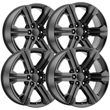 Set Of 4 Replica Fr47 Sierra 22x9 6x5.5 24mm Satin Black Wheels Rims