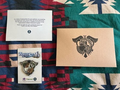 Trails In The Sky 1st Chapter Bracer Metal Pin, Guild Letter, Envelope, Official