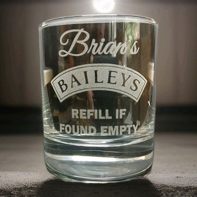 PERSONALISIERTES GRAVIERTES BAILEYS GLAS GESCHENK VERPACKT BAILEYS IRISCH CREME GLAS
