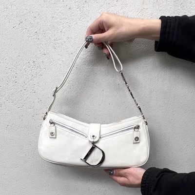 レア♡Diorヴィンテージ白レザーバッグ 丸型ハンドル s-l400.jpg