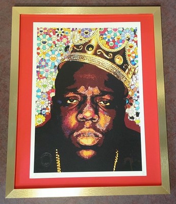 DEATH NYC ltd FRAMED signed art print 45x32cm Biggie Smalls x Takashi Murakami