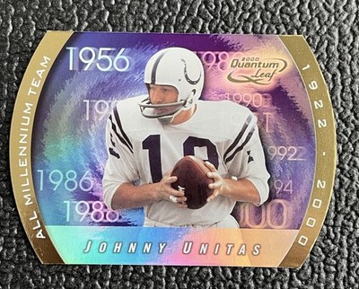  1/1! JOHNNY UNITAS 2000 QL AMT DC GOLD REFRACTOR COLTS JERSEY #'D 19/100! 