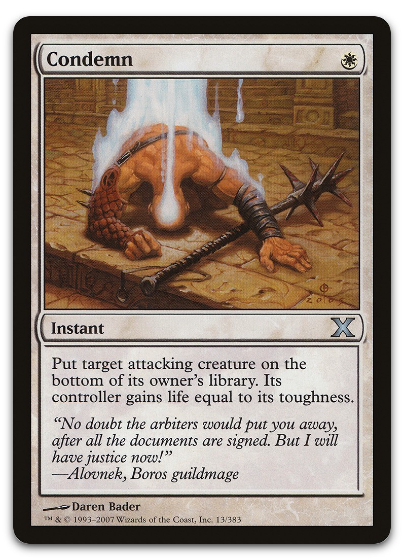 Condemn #13 (NM) 10th Edition 10E Magic MTG