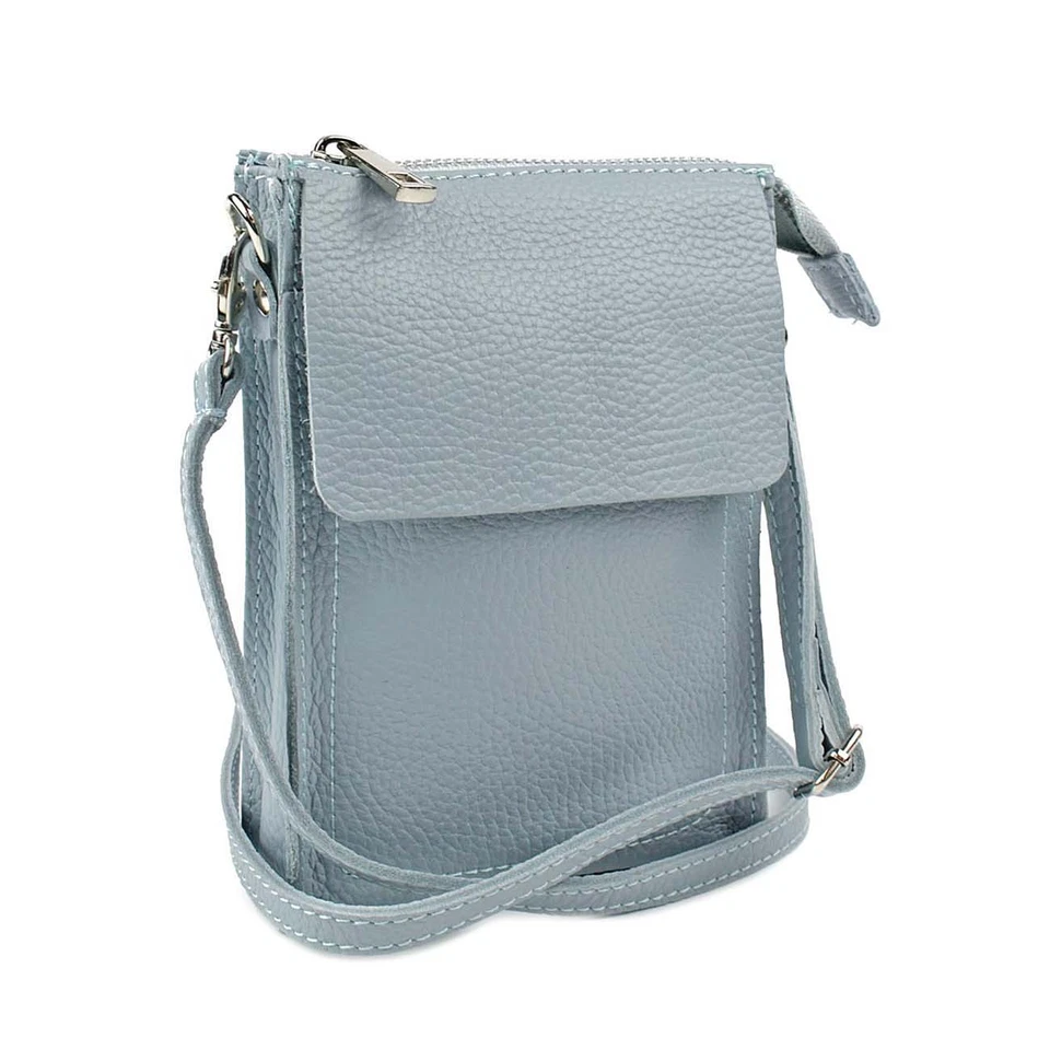 ITAL DAMEN LEDER TASCHE Schultertasche Handytasche Crossbody Umhängetasche Reise - Bild 3 von 4