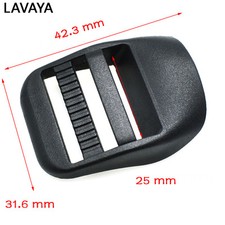 Plastic Black Ladder Lock Slider Buckles Backpack Straps Webbing