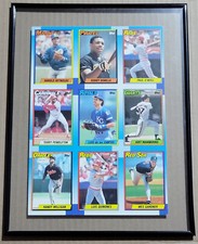 🎁 Framed 1990 Topps Uncut Sheet BOBBY BONILLA PAUL O'NEILL +7 Great Gift Idea