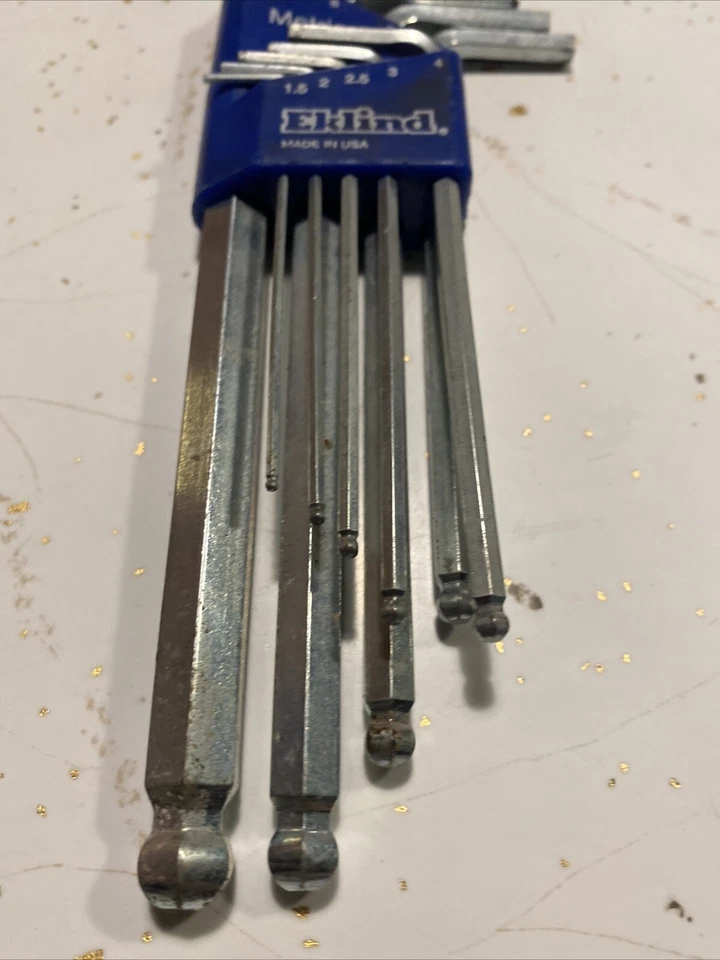 Eklind 13709 Bright-Ball-Hex-L Key Allen Wrench - 9pc set Metric MM sizes 1.5-10 - Image 2 of 4