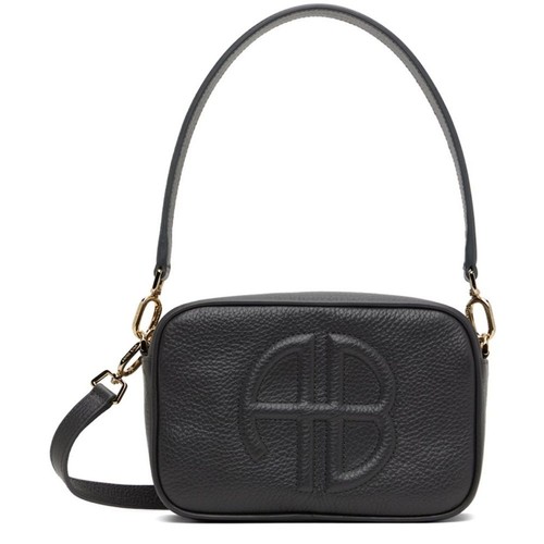 Anine Bing Lil Bag in Gray Leather Crossbody Bag - Picture 3 of 9