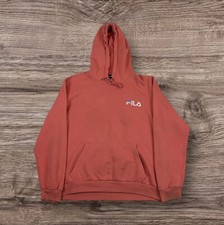 FILA Hoodie Logo Pullover Pink Large