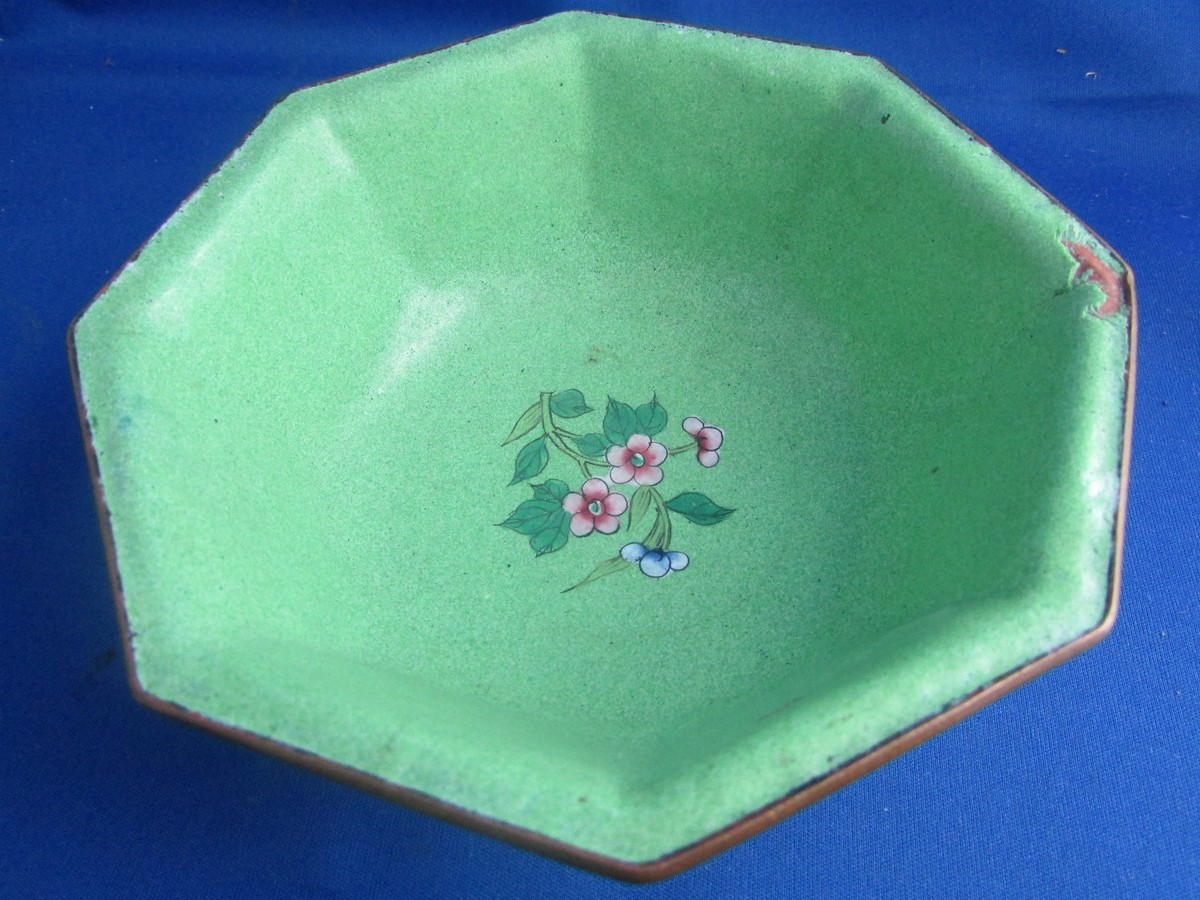 Bol En Bronze émaillé Chinois Du 19ème Siècle – Décoratif, 10x10 Cm, 100g