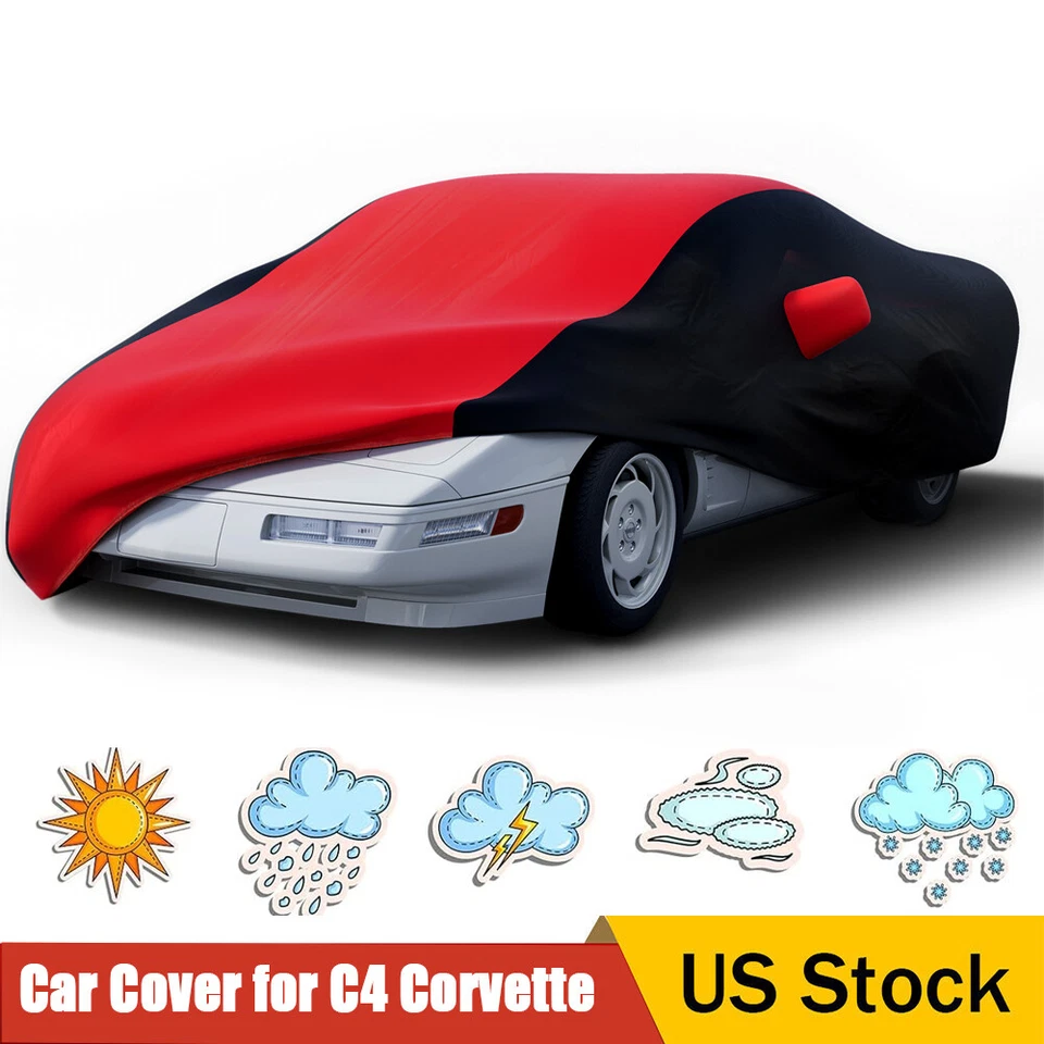 Cubierta de coche de 6 capas para Chevy Corvette C4 impermeable protección contra la nieve para todo tipo de clima Foto 2 de 4