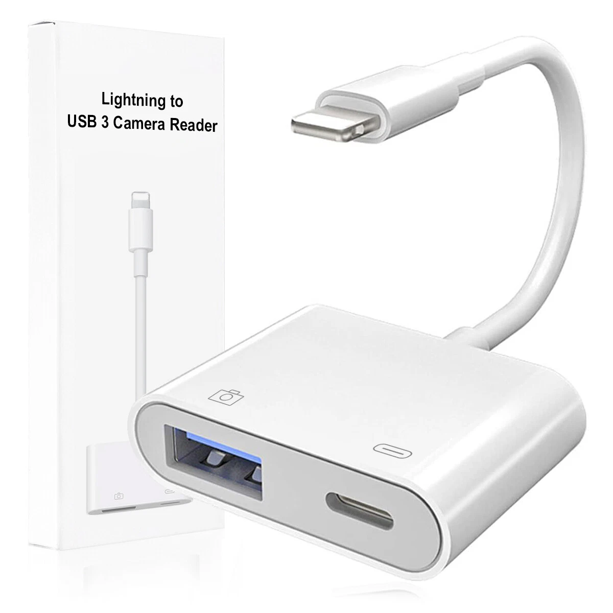 2 in 1 8 PIN to USB 3.0 OTG Adapter for iPhone Connect USB Flash Drive Camera