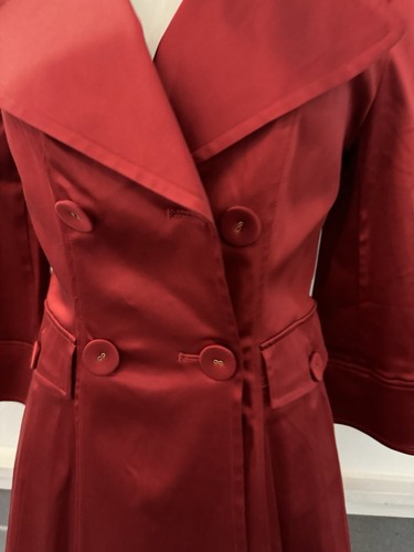 BIG SALE Georgiou Cherry Red 4 Button Double Breast Top/Jacket MSRP $189 Now $45 - Picture 2 of 13