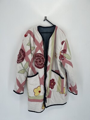 Re/Done x Levi s RARE 80s Reversible Patchwork Denim Quilted Floral Puff Jacket