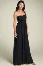Aidan Mattox One Shoulder Silk Jersey Gown Sz 8 Black
