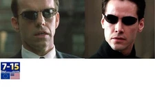 The Matrix Agent Smith, Neo Polarized Style Rimless Sunglasses Rivets For Men