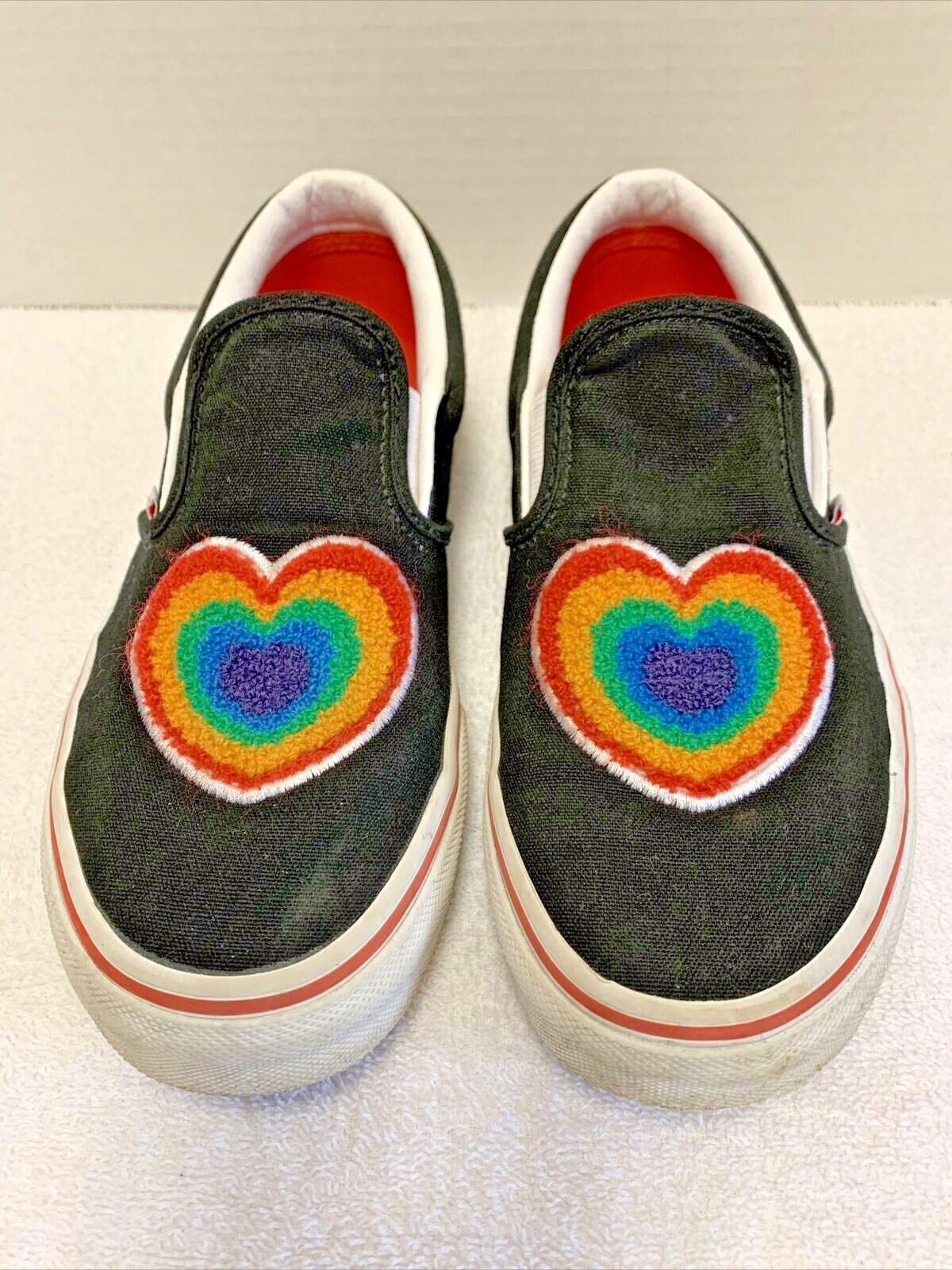 vans chenille rainbow