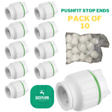 Lot of 10 - Push Fit Fittings 22mm Pushfit Plumbing Fittings Connector Stop End