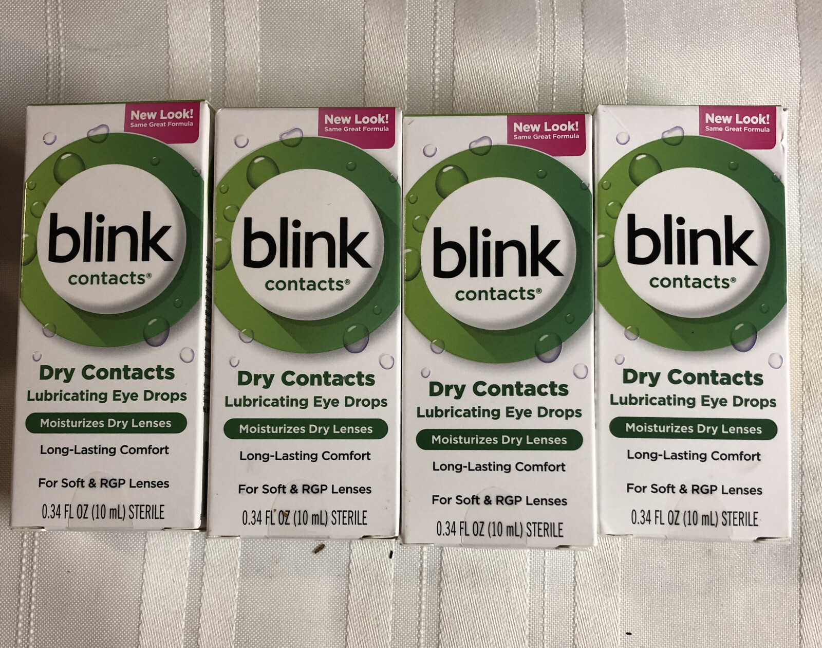 4 ~ BLINK CONTACTS ~ Lubricating Eye Drops ~ for Soft & RGP Lenses Exp 2025