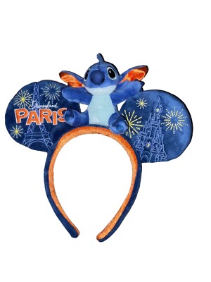 NEW Disney Parks Disneyland Paris Stitch Plush Minnie Ears Headband Disney Parks Disneyland Paris Stitch Minnie Mouse Ears  main image 3