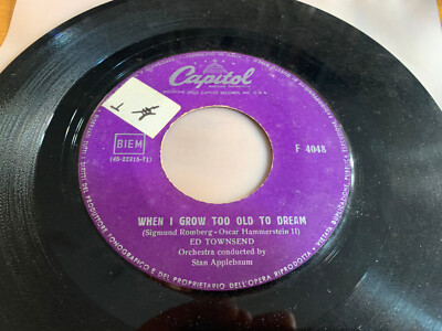 7'' ITALIEN 1958 Ed Townsend - When I Grow Too Old To Dream