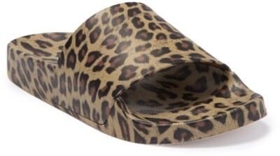 STEVE MADDEN Brown Leopard Print Sofi Slides Slip-On Sandals 6 (DISPLAY ITEM)