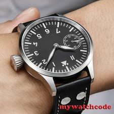 44mm corgeut black dial big face Sapphire Glass luminous hand winding mens Watch