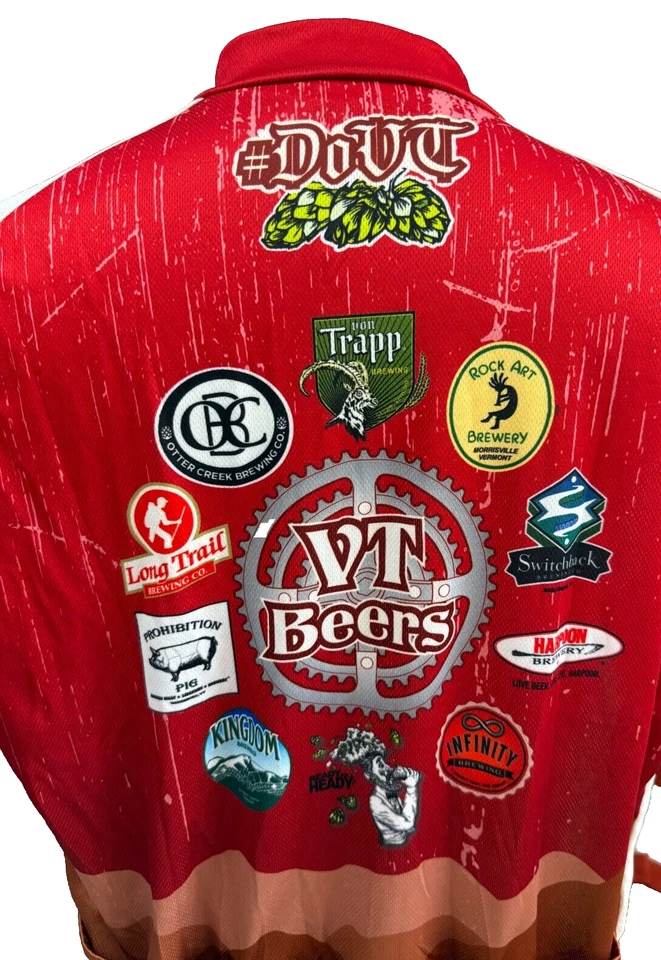 Primal Vermont Beers Graphic Mens Cycling Shirt 3 Pockets XXL - Image 3 of 4