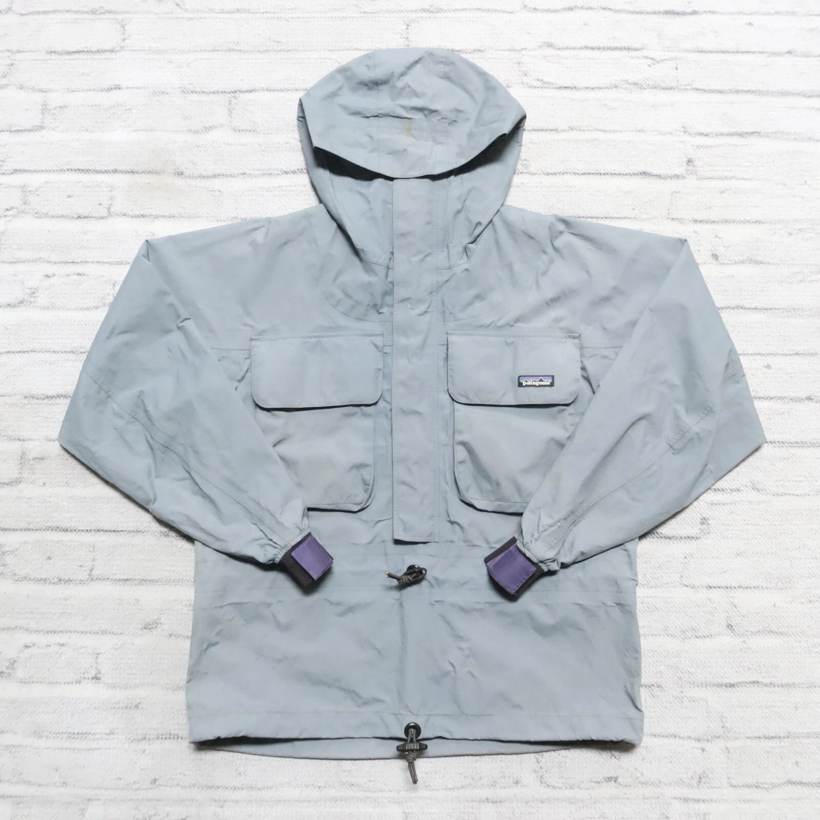 Vintage 90s Patagonia SST Pullover Fishing Jacket Size M Grey