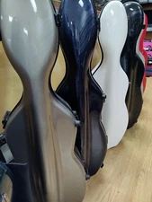 SALE*VIOLIN CASE (cello SHAPE) 4/4 CARBON-LIKE*LIGHT-NO SCRATCH-BLEM-PROTECTS