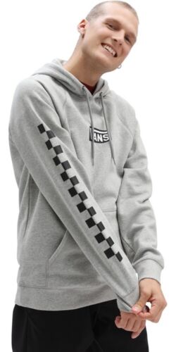 Vans Mens Sweatshirt Mn Versa Standard Hoodie Cement Heather Checkerboard - Picture 1 of 6