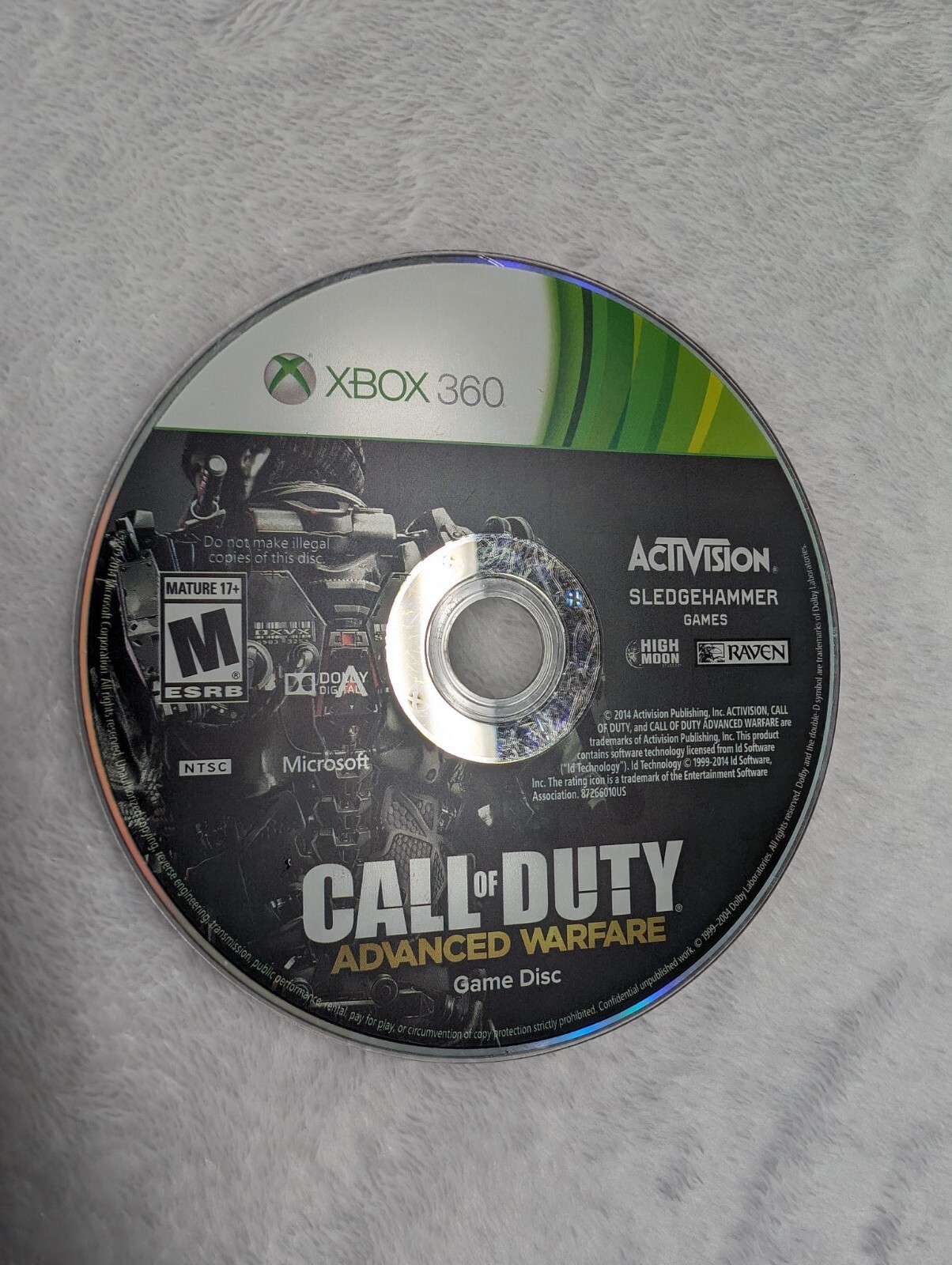 COD Call of Duty: Advanced Warfare XBox 360 GAME Disc Only 47875873612 ...