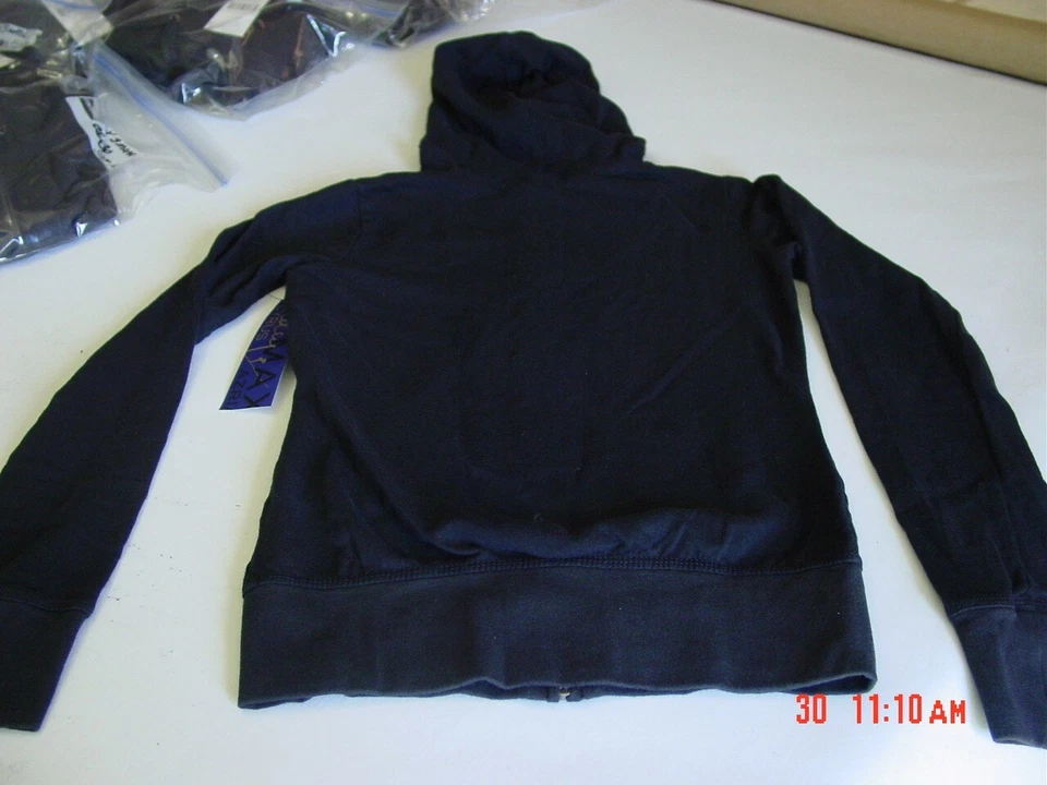 NUEVO CON ETIQUETAS NUEVO SIN ETIQUETAS Sudadera con Capucha Junior para Mujer Negra Lavada con Ácido Foto 4 de 4